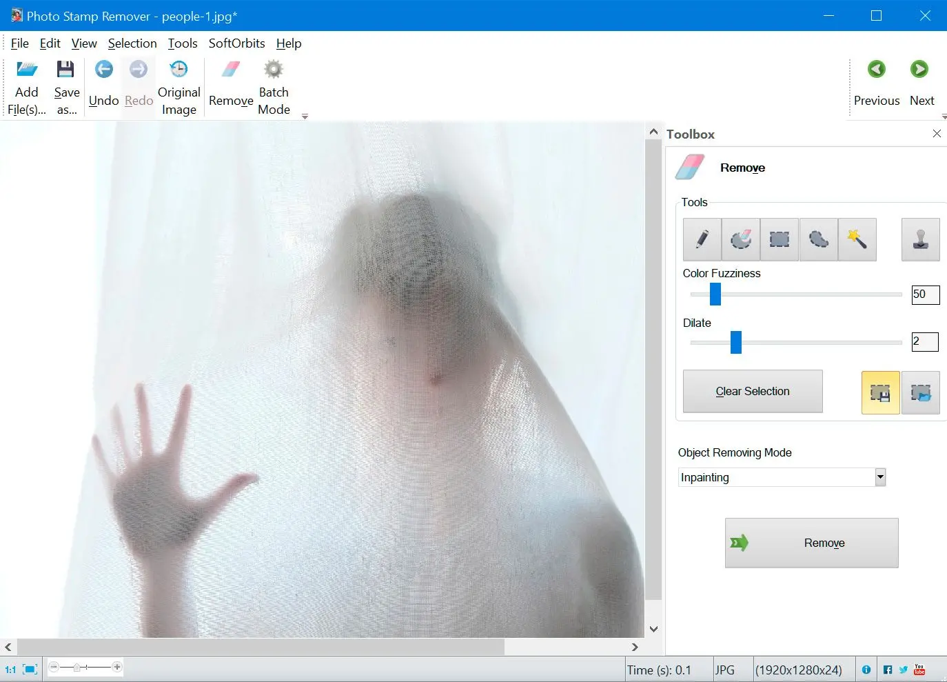 Photo Stamp Remover: Screenshot.