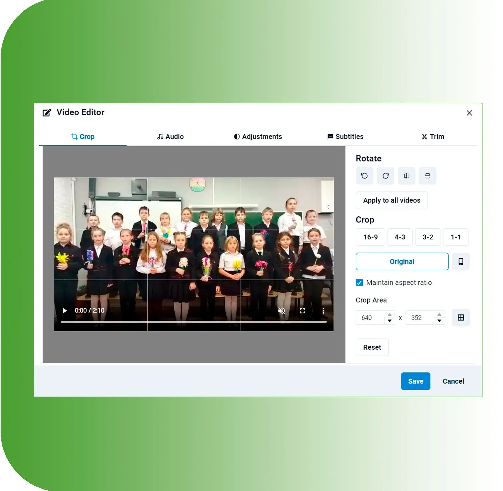 Batch-Videobearbeitung.